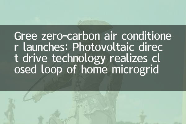 Gree Zero-Carbon Air Condyserの起動：太陽光発電ダイレクトドライブテクノロジーホームマイクログリッドのクローズドループを実現する