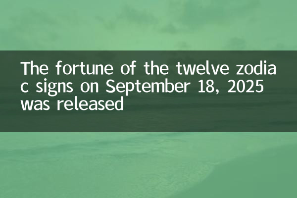 2025年9月18日の12のゾディアックサインの財産がリリースされました