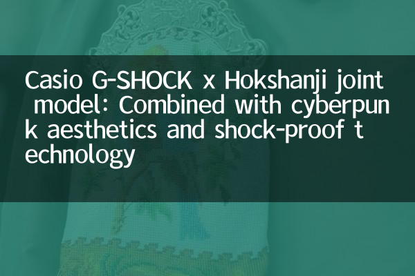 Casio G-Shock x Hokshanji共同モデル：サイバーパンクの美学と衝撃防止技術と組み合わせて