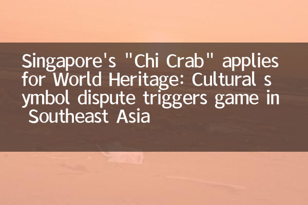 シンガポールの「Chi Crab」は世界遺産に適用されます：文化的シンボルの論争は東南アジアでのゲームを引き起こします