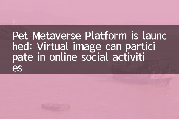 Pet Metaverseプラットフォームが起動します：仮想イメージはオンラインソーシャルアクティビティに参加できます