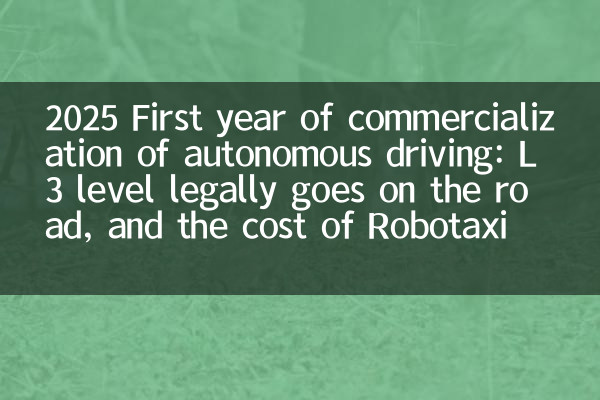 2025自律運転の商業化の最初の年：L3レベルは合法的に道を進み、Robotaxiのコストがオンラインの自動車ヘイルに近づいています