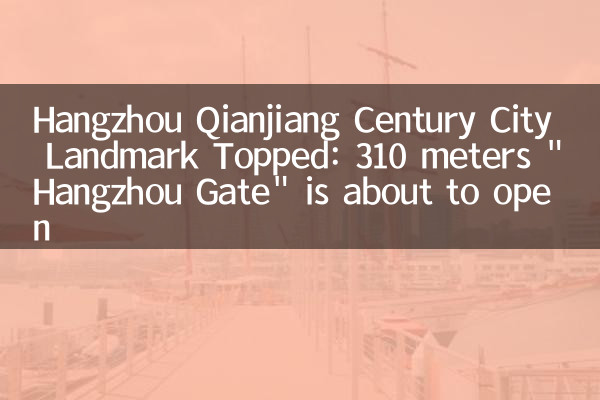 杭州Qianjiang Century Cityのランドマークがトップ：310メートル「杭州門」が開かれようとしています