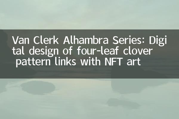 Van Clerk Alhambraシリーズ：NFTアートとの4葉のクローバーパターンリンクのデジタルデザイン